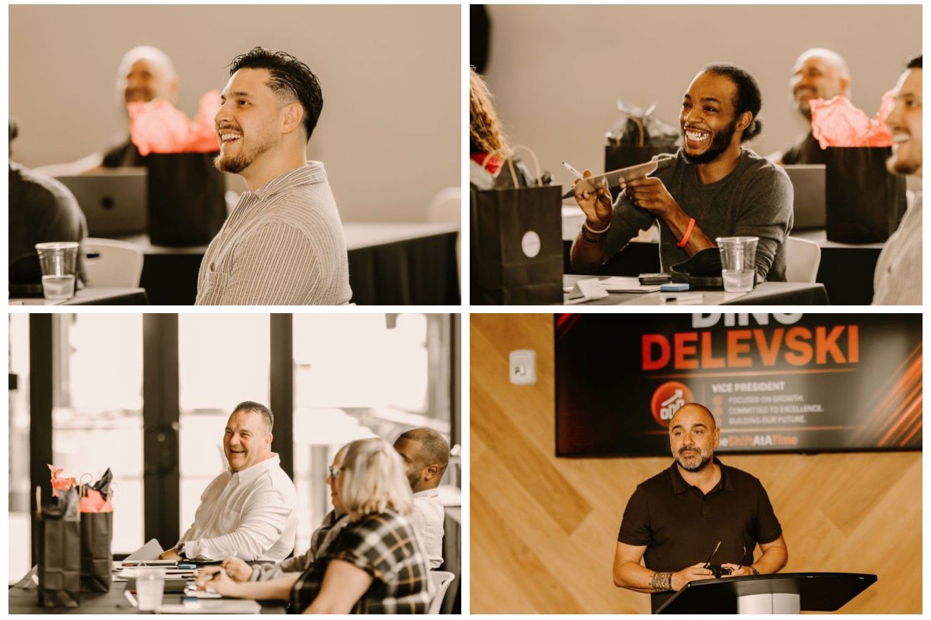 Four moments of Northstar leaders laughing and celebrating during the summit