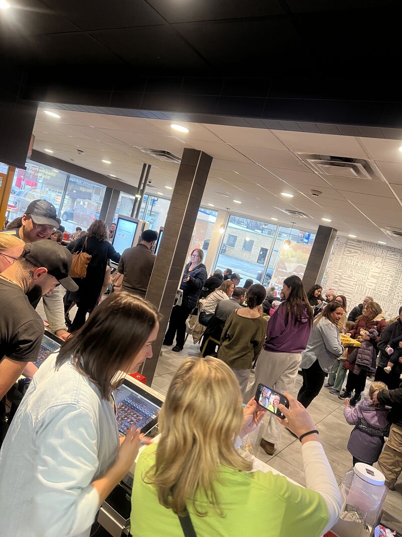 A packed dining room on McTeacher Night
