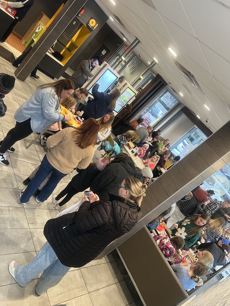 The counter at our Wauwatosa restaurant during McTeacher Night